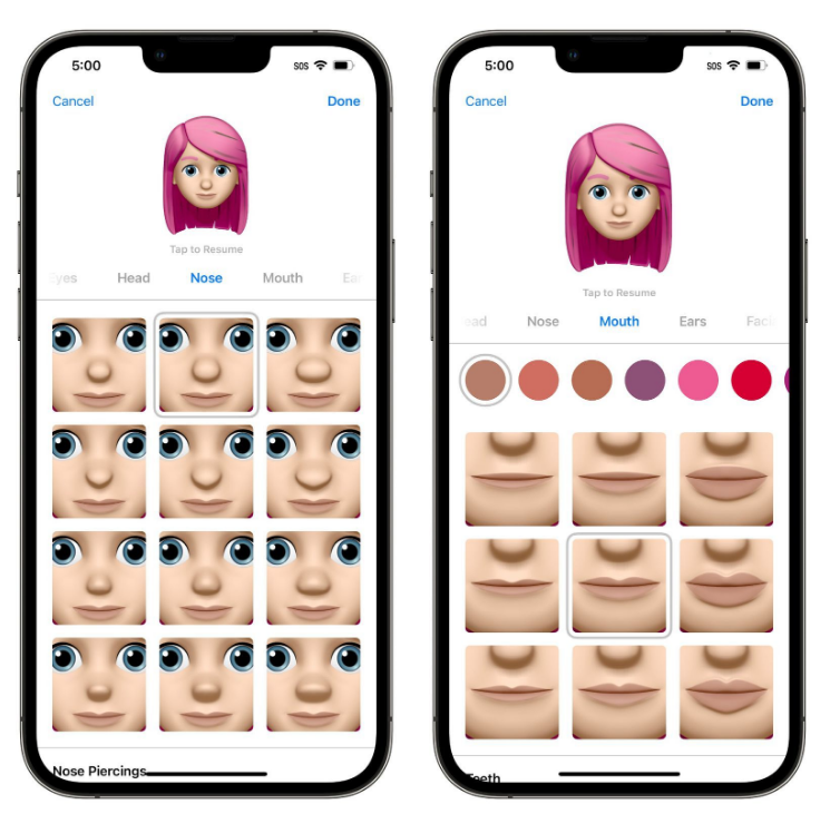 卫滨苹果手机维修分享​iOS 16中的拟我表情有了哪些变化和升级 